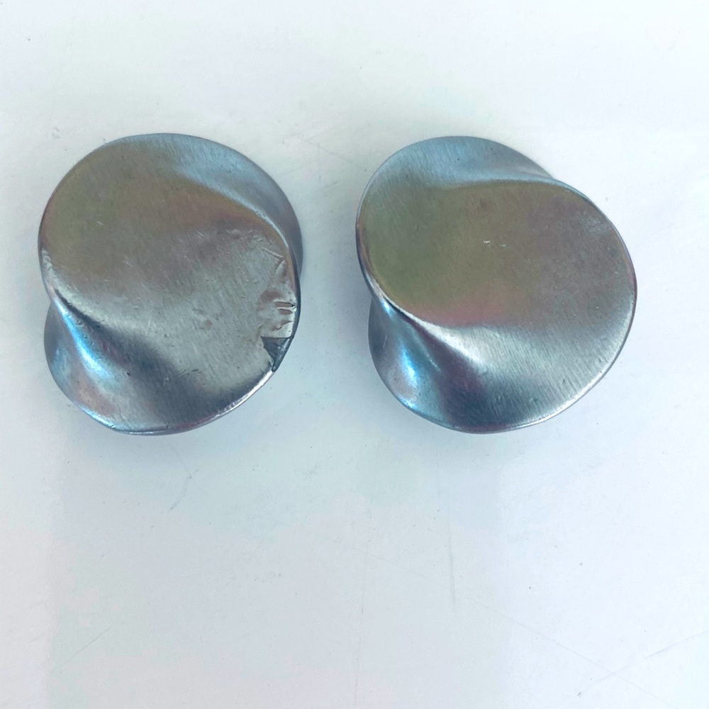Vintage Silver Clip Earrings from 80’s